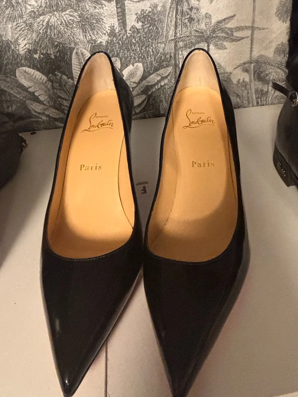 Christian Louboutin 85 mm Pumps - Patent calf leather - Black - Women 37 1/2